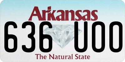 AR license plate 636UOO