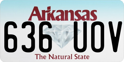 AR license plate 636UOV