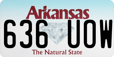 AR license plate 636UOW