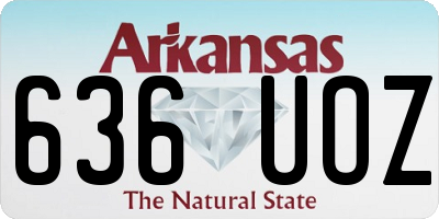 AR license plate 636UOZ