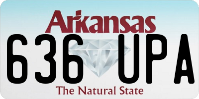 AR license plate 636UPA