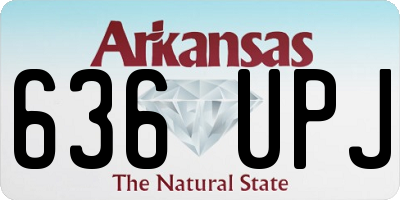 AR license plate 636UPJ