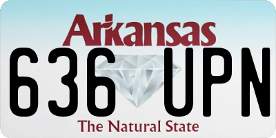 AR license plate 636UPN