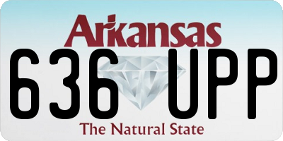 AR license plate 636UPP