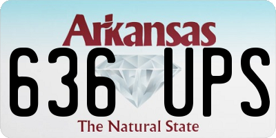 AR license plate 636UPS