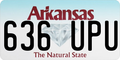 AR license plate 636UPU