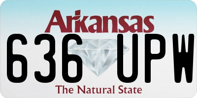 AR license plate 636UPW