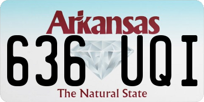 AR license plate 636UQI