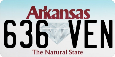 AR license plate 636VEN