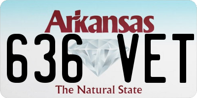 AR license plate 636VET