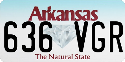 AR license plate 636VGR