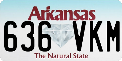AR license plate 636VKM