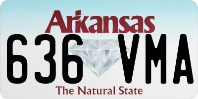 AR license plate 636VMA
