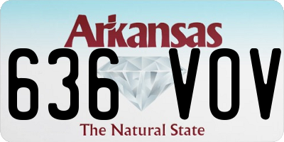 AR license plate 636VOV