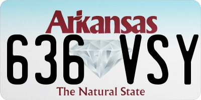 AR license plate 636VSY
