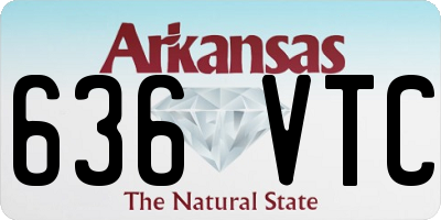 AR license plate 636VTC