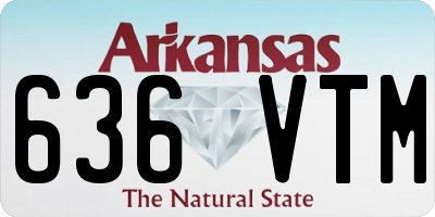 AR license plate 636VTM
