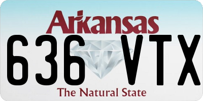 AR license plate 636VTX