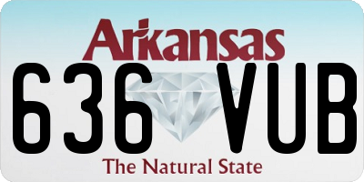 AR license plate 636VUB