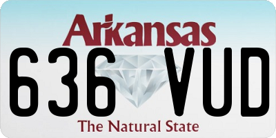 AR license plate 636VUD