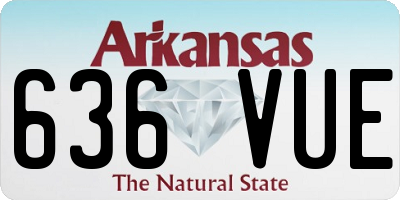 AR license plate 636VUE