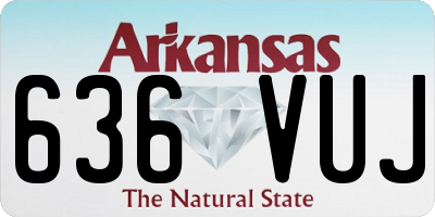 AR license plate 636VUJ