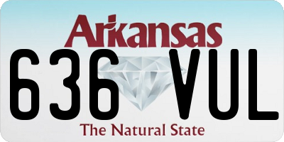 AR license plate 636VUL
