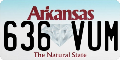 AR license plate 636VUM