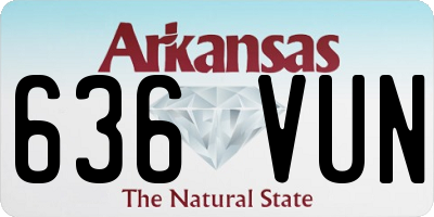 AR license plate 636VUN