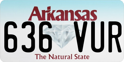 AR license plate 636VUR