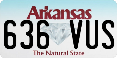 AR license plate 636VUS