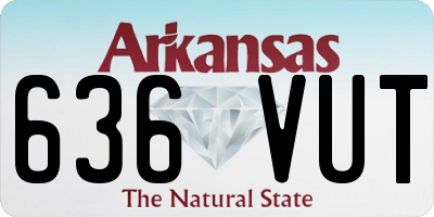 AR license plate 636VUT
