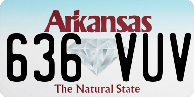 AR license plate 636VUV