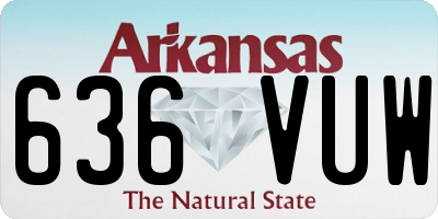 AR license plate 636VUW