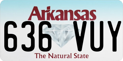 AR license plate 636VUY