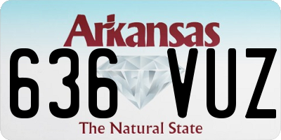 AR license plate 636VUZ