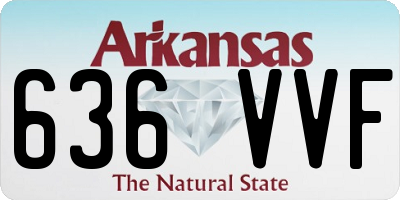 AR license plate 636VVF