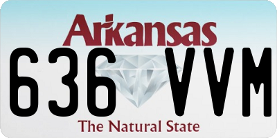 AR license plate 636VVM