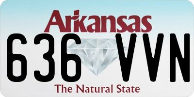 AR license plate 636VVN