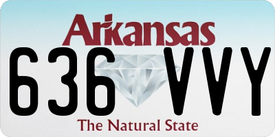 AR license plate 636VVY