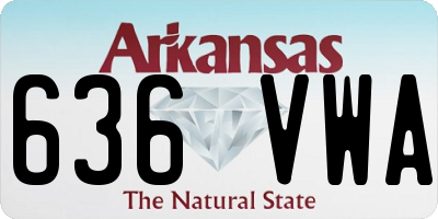 AR license plate 636VWA