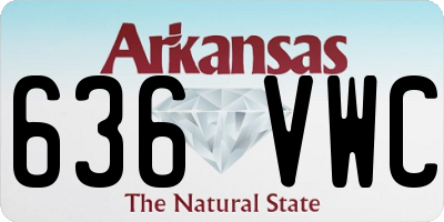 AR license plate 636VWC