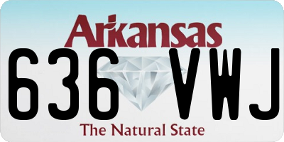 AR license plate 636VWJ