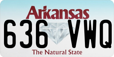 AR license plate 636VWQ
