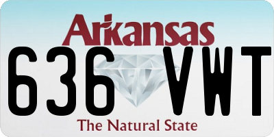 AR license plate 636VWT