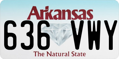 AR license plate 636VWY