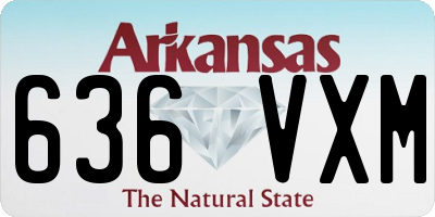 AR license plate 636VXM