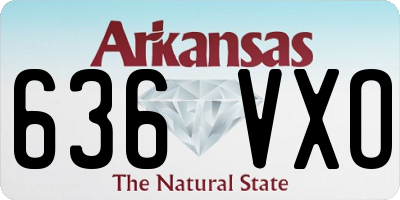 AR license plate 636VXO