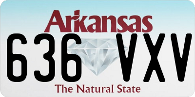 AR license plate 636VXV