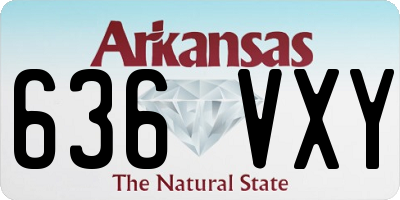 AR license plate 636VXY
